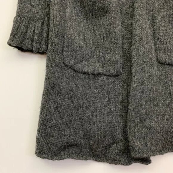 RAQUEL ALLEGRA DESTROYED BABY ALPACA OPEN FRONT HOODED CARDIGAN - Picture 6 of 14